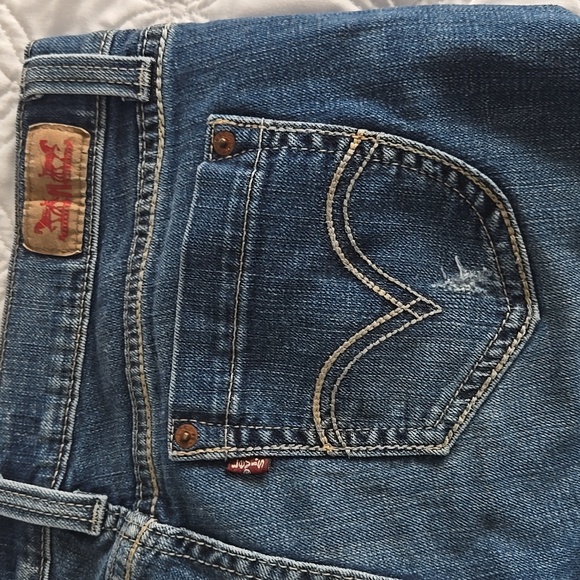 Levi's 524 Too Superlow Distressed Jeans 9M W29 L32 - Picture 9 of 14